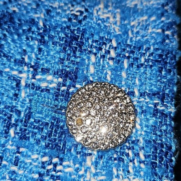 Zara Women's Plaid Tweed Cropped Long Sleeve Button Down Blazer Top Blue Size L. - Picture 15 of 16